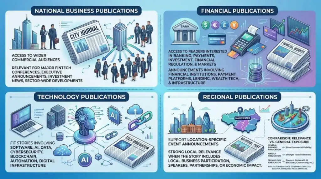 Fintech Event News Coverage Services Across 15 UK Sites 1 Why does publication relevance matter for fintech event coverage?