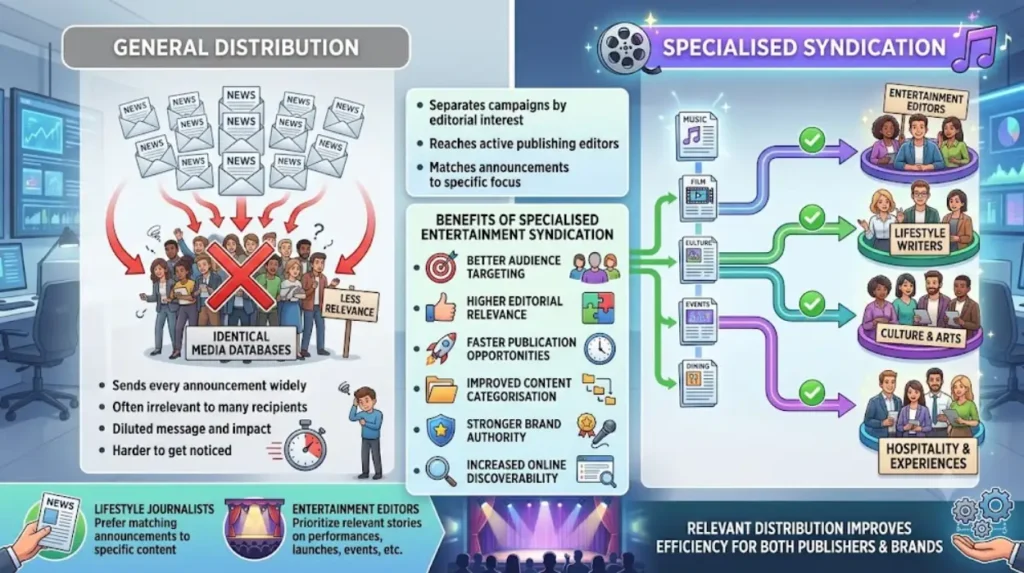Reviewing Time Intelligence Media Group’s Exclusive Lifestyle and Entertainment Syndication Networks 1 Why does specialised entertainment syndication outperform general press release distribution?