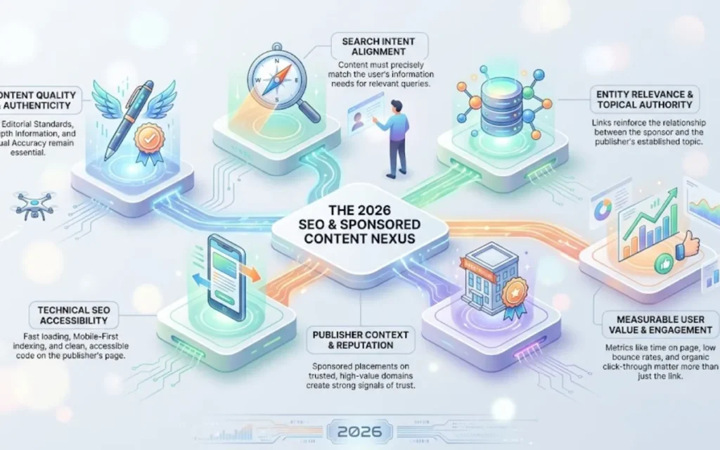Why does sponsored content remain relevant to SEO in 2026?