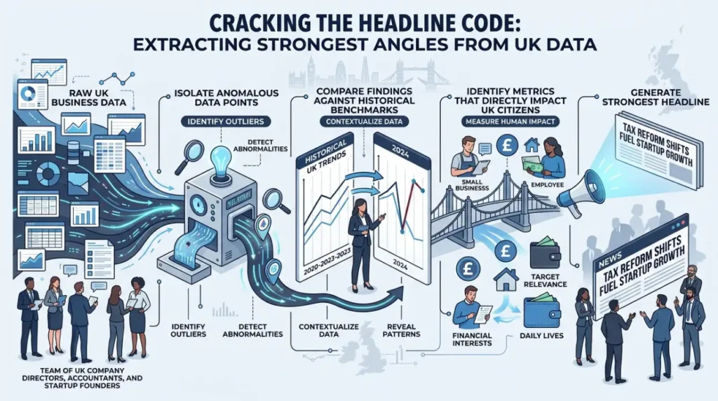 How to Identify the Lead Finding and Write the Headline Angle for a UK Research Report Before Launch in 2026 1 How do you analyze raw data to extract the strongest headline angle