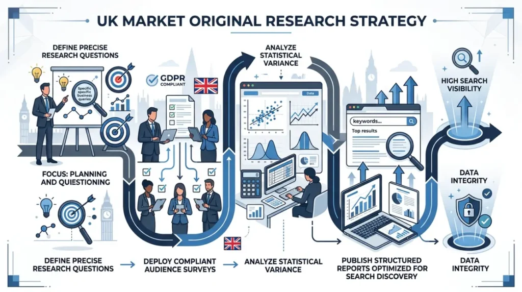 How do you execute an original research strategy for the UK market