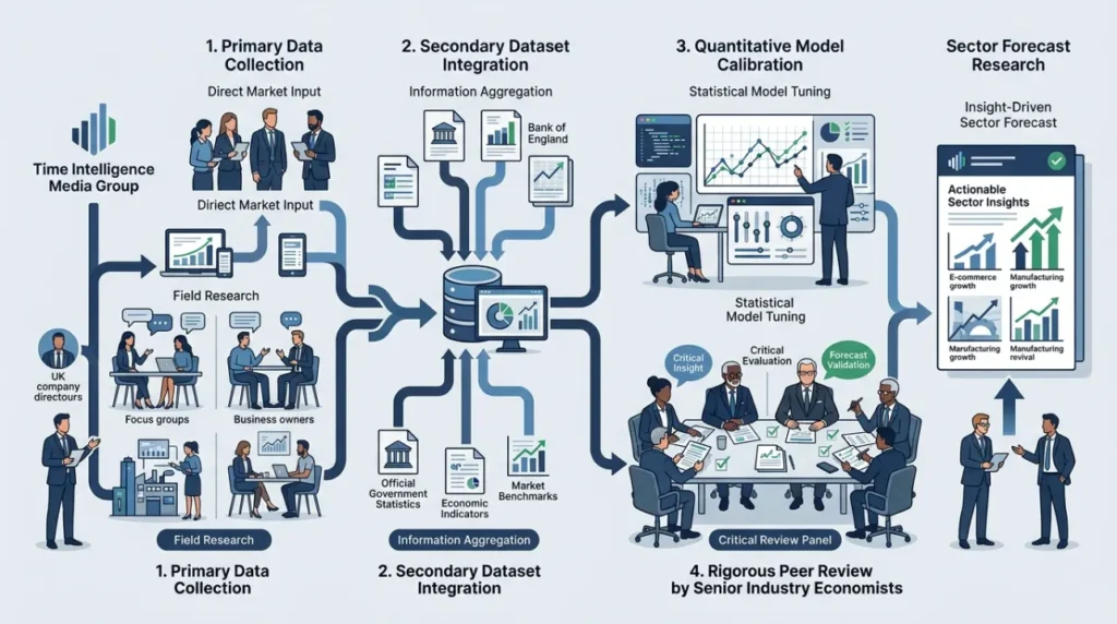 How does Time Intelligence Media Group execute sector forecast research processes