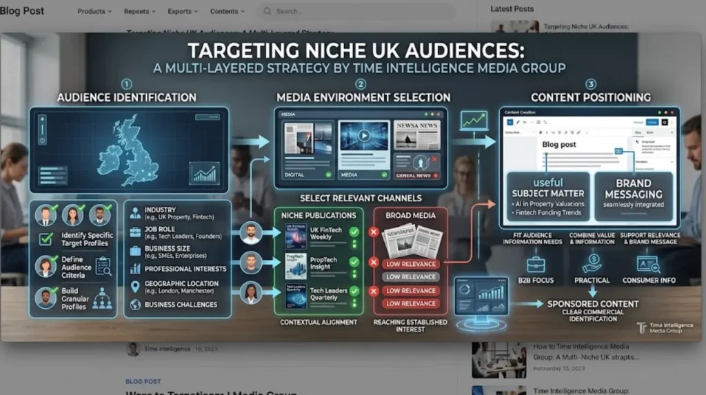 How does Time Intelligence Media Group target niche UK audiences?