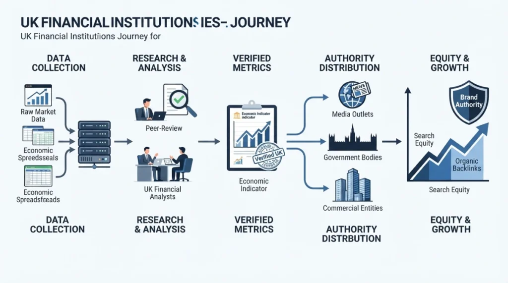 How does research build authority for UK financial institutions