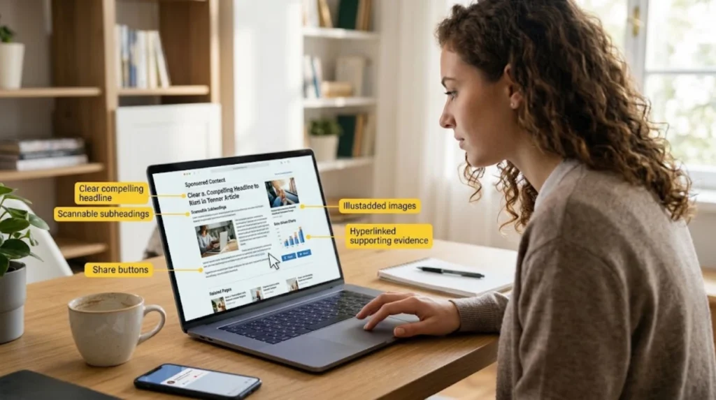 How does sponsored content build engagement?