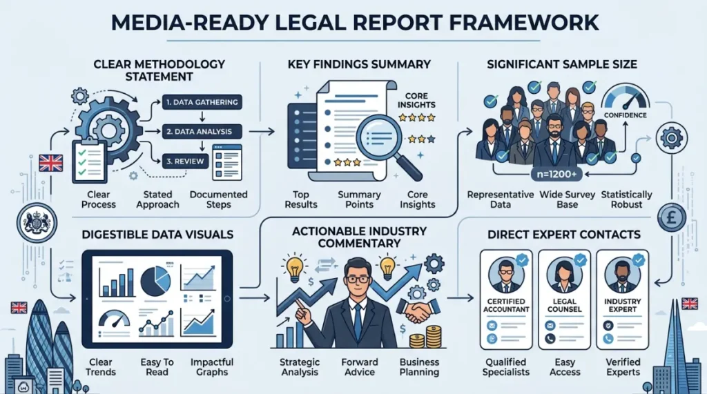 How Legal Research Reports Reach UK Professional Media in 2026 1 What Are the Essential Components of a Media Ready Legal Report