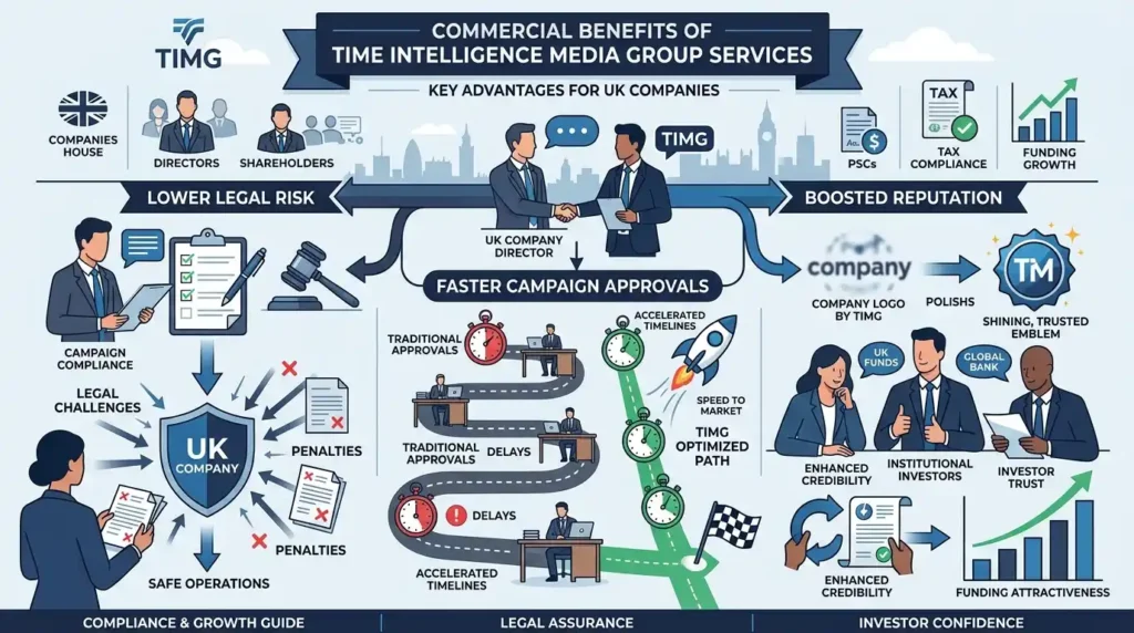What are the commercial benefits of procuring Time Intelligence Media Group services