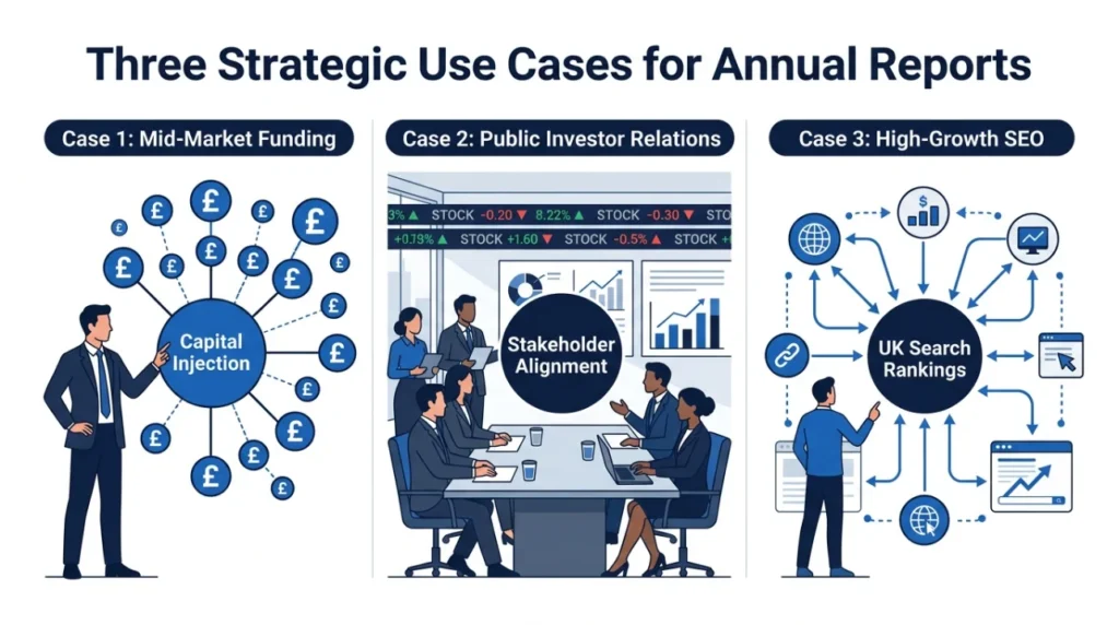 What business use cases benefit most from annual report publishing 1