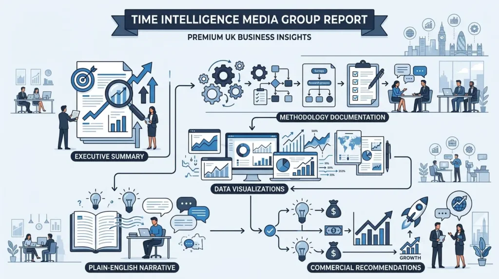Time Intelligence Media Group Research and Reports Services Including Plain-English Writing and Editing in 2026 1 What core components make up a Time Intelligence Media Group report