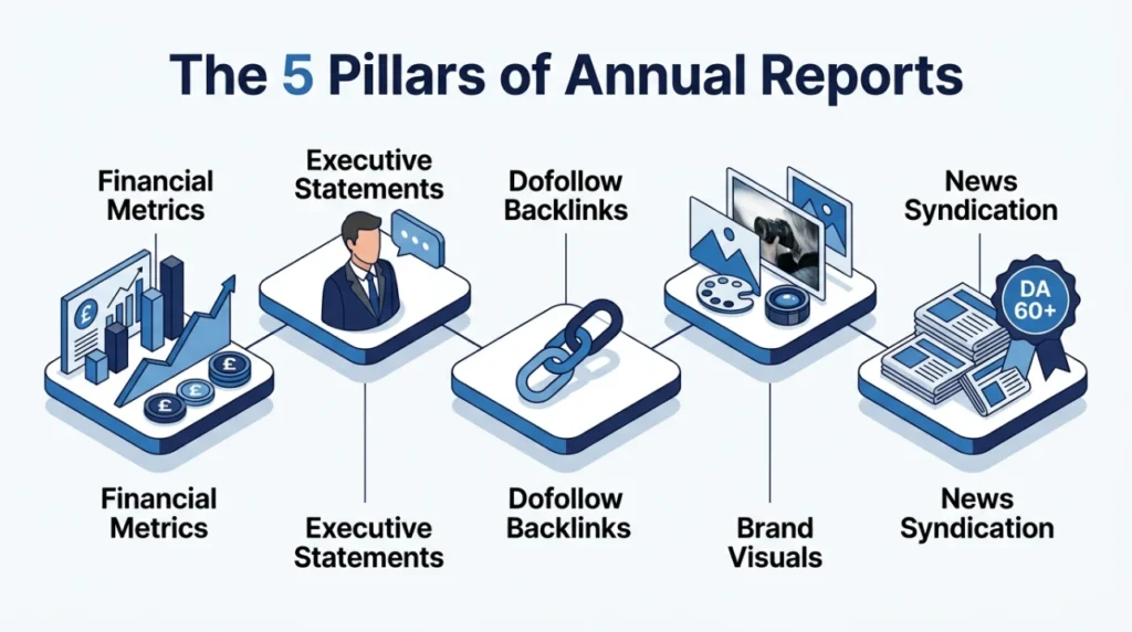 What core components make up a successful annual report publication