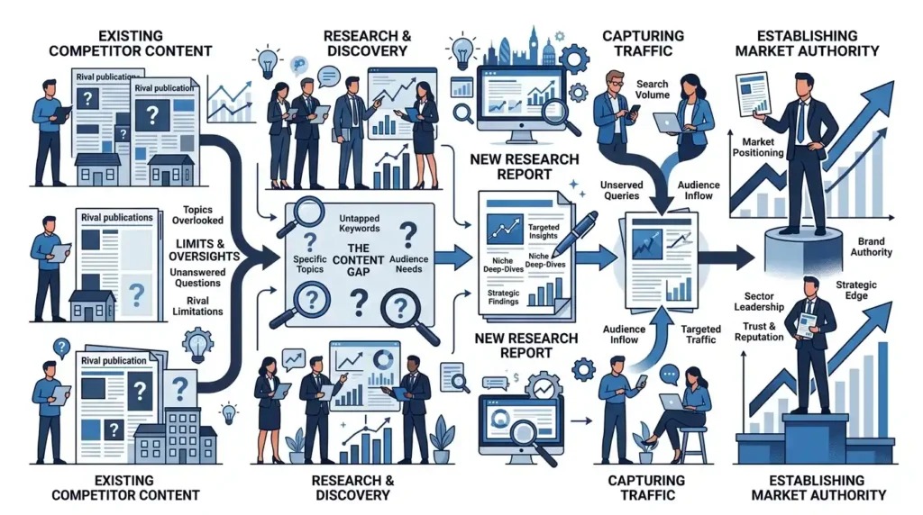 What is a competitor content gap and how do you locate them in your industry