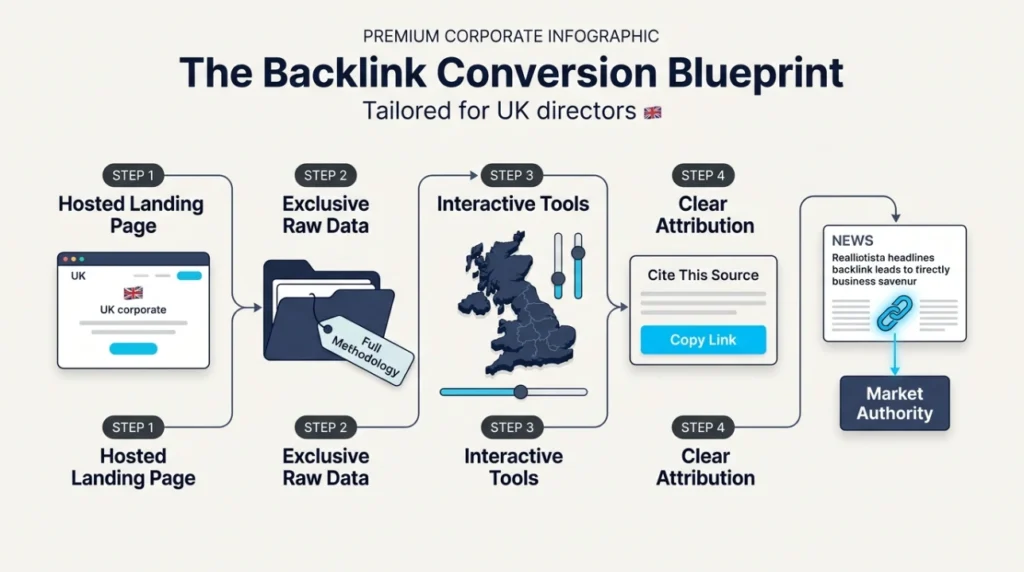 What key components convert news coverage into backlink citations