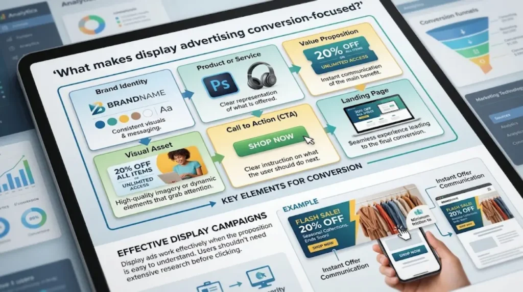What makes display advertising conversion-focused?