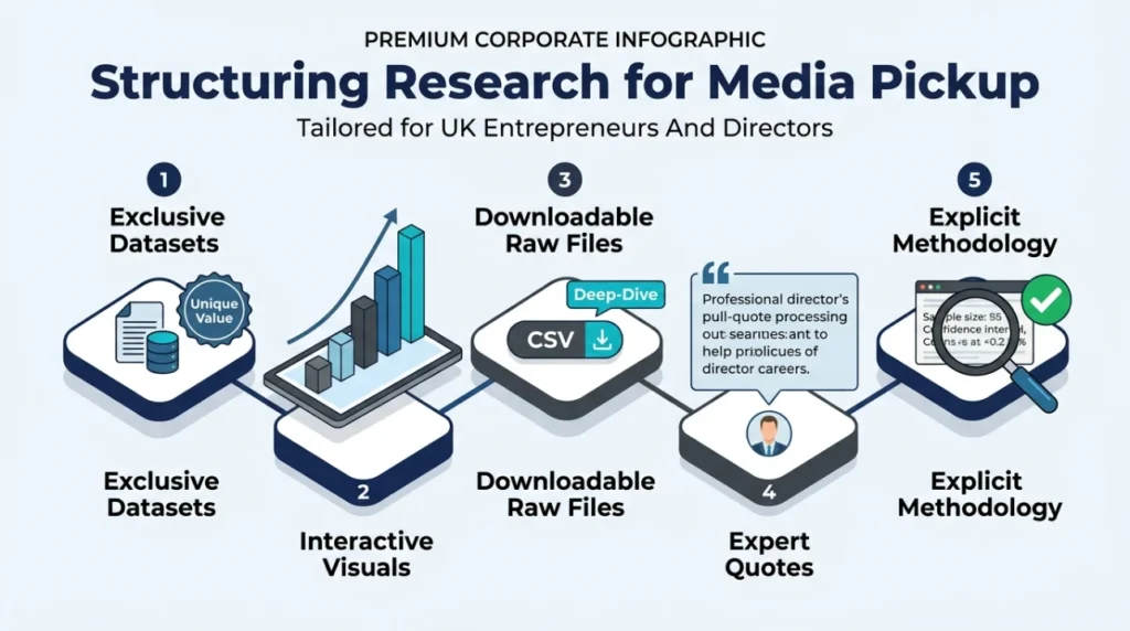 What specific report components trigger backlinks from journalists