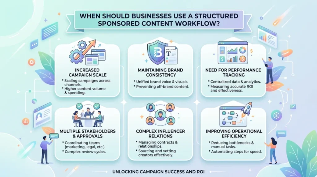How to Publish Sponsored Content That Follows Google's Spam Policies on Paid Links, Link Attributes and Scaled Content 2 When should businesses use a structured sponsored content workflow