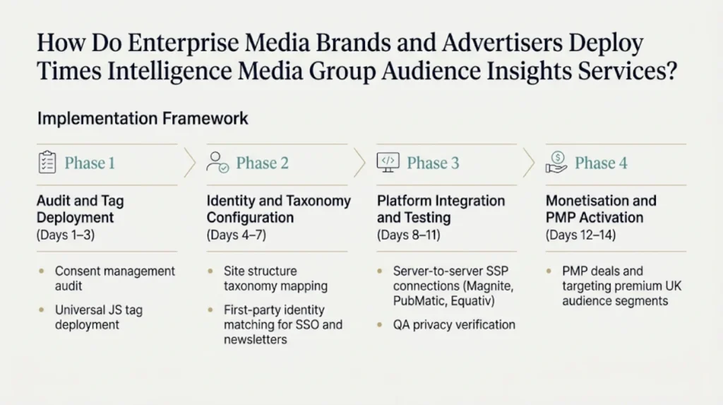 Time Intelligence Media Group Audience Insights Services Built on Consent-Led Data Collection 1 How Do Enterprise Media Brands and Advertisers Deploy Times Intelligence Media Group Audience Insights Services