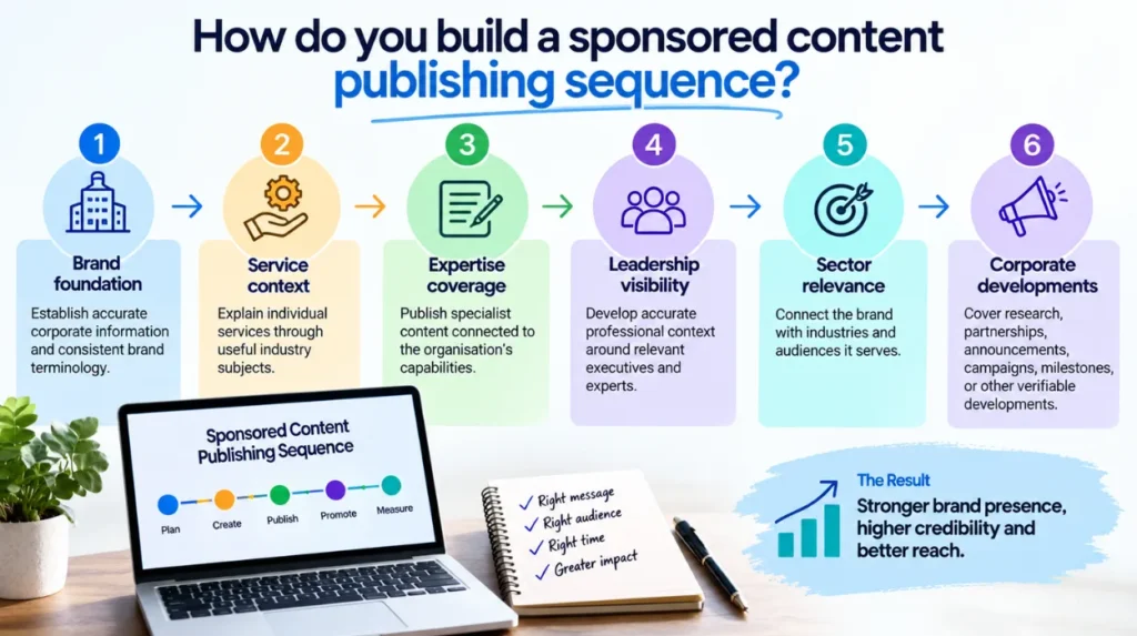 How do you build a sponsored content publishing sequence