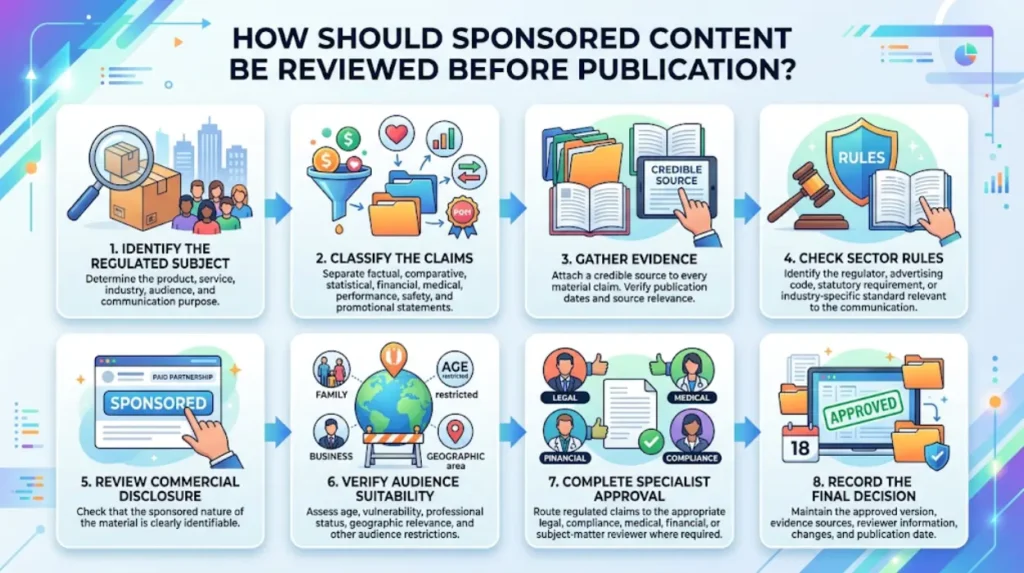 What Extra Compliance Checks Does Sponsored Content Need in Regulated UK Industries? 1 How should sponsored content be reviewed before publication